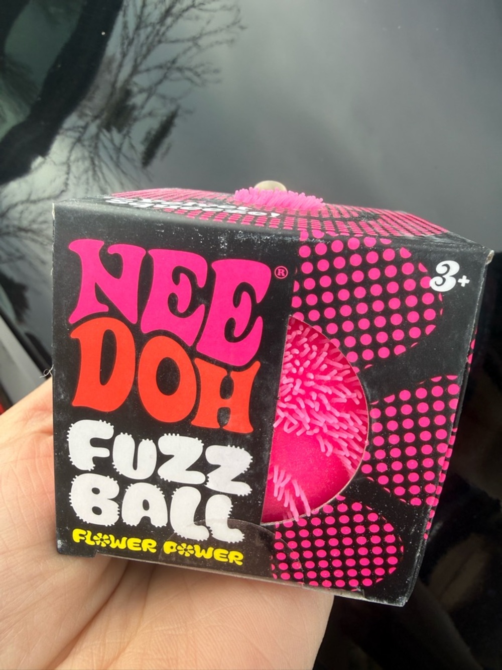 NEE DOH Fuzz Ball Squishy Toy. New. Pink